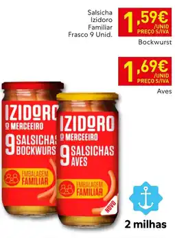 Recheio Izidoro salsicha bockwurst promoção