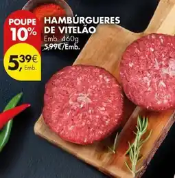Pingo Doce Hamburgueres de vitelao promoção