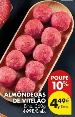 Pingo Doce Almôndegas de vitelão promoção