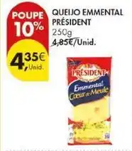 Pingo Doce Président - queijo emmental promoção