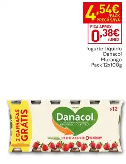 Recheio logurte líquido danacol morango promoção