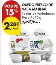 Pingo Doce Matinal - queijo fresco de vaca promoção