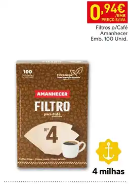 Recheio Filtro para café amanhecer promoção