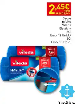 Recheio Sacos p/Lixo Vileda Elastic + promoção