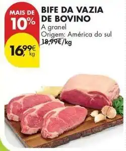 Pingo Doce A+ - bife da vazia de bovino promoção