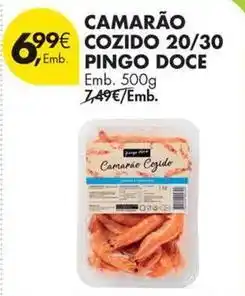 Pingo Doce Pingo doce - camarão cozido 20/30 promoção