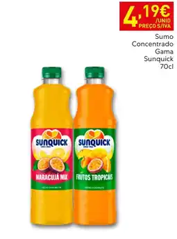 Recheio Sunquick sumo concentrado promoção