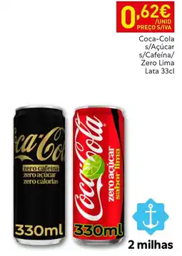 Recheio Coca-Cola s/Açúcar s/Cafeína/ Zero Lima promoção