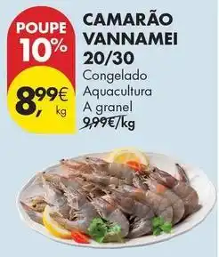 Pingo Doce A+ - camarão vannamei 20/30 promoção