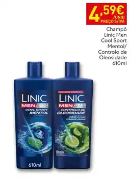 Recheio Champô Linic Men Cool Sport Mentol/Controlo de Oleosidade promoção