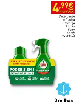Recheio Detergente p/ Loiça Fairy promoção