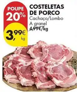 Pingo Doce A+ - costeletas de porco promoção