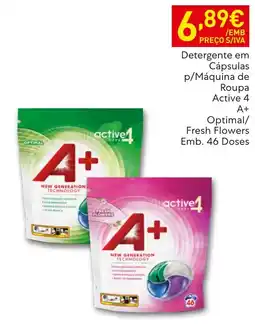 Recheio Detergente em Cápsulas p/Máquina de Roupa Active 4 A+ Optimal/Fresh Flowers promoção