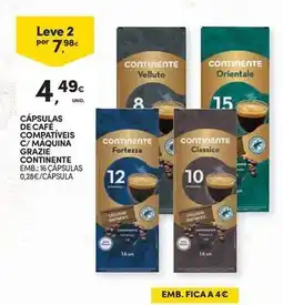 Continente Bom dia Continente - capsulas de cafe compativas promoção