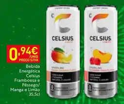 Recheio Bebida Energética Celsius Framboesa e Pêssego/Manga e Limão promoção