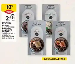 Continente Bom dia Seleção du chef - capsulas de cafe de compatibles c/ nespresso continente promoção