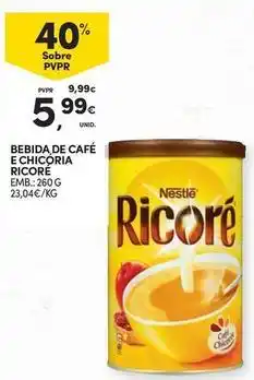 Continente Bom dia Nestle - bebida de café e chicoria ricore promoção
