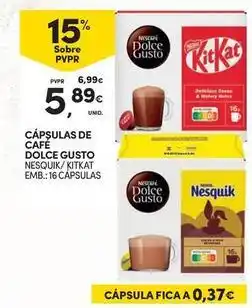Continente Bom dia Nesquik - capsulas de cafe dolce gusto promoção