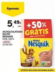 Continente Bom dia Nesquik - achocolatado em po promoção