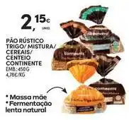 Continente Bom dia Continente - pão rústico trigo/ mistura/ cereais/ centeio promoção