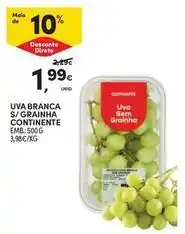 Continente Bom dia Continente - uva branca s/ grainha promoção