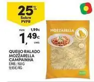 Continente Bom dia Campainha - queijo ralado mozzarella promoção