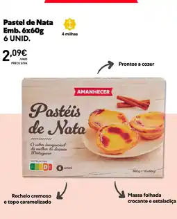 Recheio Pastéis de nata amanhecer promoção