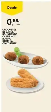 Continente Bom dia Continente - croquetes de carne/de carne 100% bovino promoção