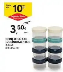 Continente Bom dia Kasa - conj. 8 caixas p/condimentos promoção
