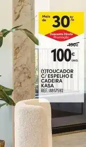Continente Bom dia Kasa - toucador c/espelho e cadeira promoção