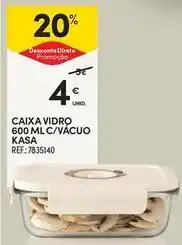 Continente Bom dia Kasa - caixa vidro promoção