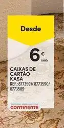 Continente Bom dia Kasa - caixas de cartao promoção