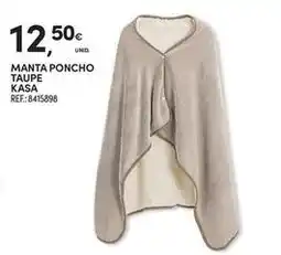 Continente Bom dia Kasa - manta poncho taupe promoção