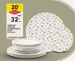 Continente Bom dia Kasa - serviço 12 peças flores rustic s promoção