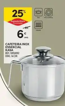 Continente Bom dia Kasa - cafeteira inox promoção