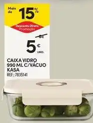 Continente Bom dia Kasa - caixa vidro 990 ml c/vacuo promoção