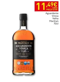 Recheio Aguardente Vínica Velha Martha's promoção