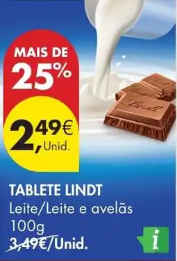 Pingo Doce Tablete lindt promoção