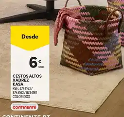 Continente Cestos altos xadrez kasa promoção