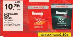 Continente Cápsulas de cafe buondi promoção