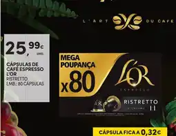 Continente Cápsulas de café espresso l'or promoção
