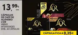Continente Cápsulas de café de alumínio l'or promoção