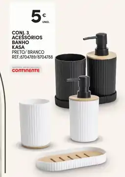 Continente Conj. 3, acessórios banho kasa promoção