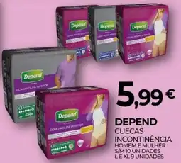 Miranda Supermercados depend cuecas incontinência homem e mulher promoção
