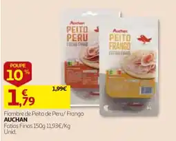 Auchan Fiambre de Peito de Peru/ Frango Auchan promoção
