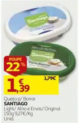 Auchan Queijo p/ Barrar santiago promoção