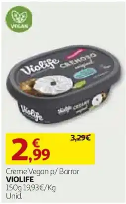 Auchan Creme Vegan p/ Barrar Violife promoção