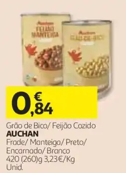 Auchan Grão de bico/ feijão cozido auchan promoção