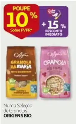 Auchan Numa Seleção de Granolas Origens Bio promoção