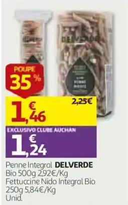 Auchan Penne Integral Delverde promoção